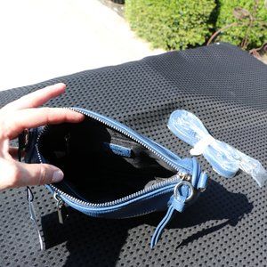 COLAB Vegan Leather Blue/Marine Crossbody (NWT)